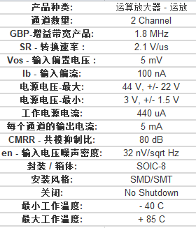 mc33172dr2g运算放大器芯片中文资料规格书pdf数据手册引脚图图片参数