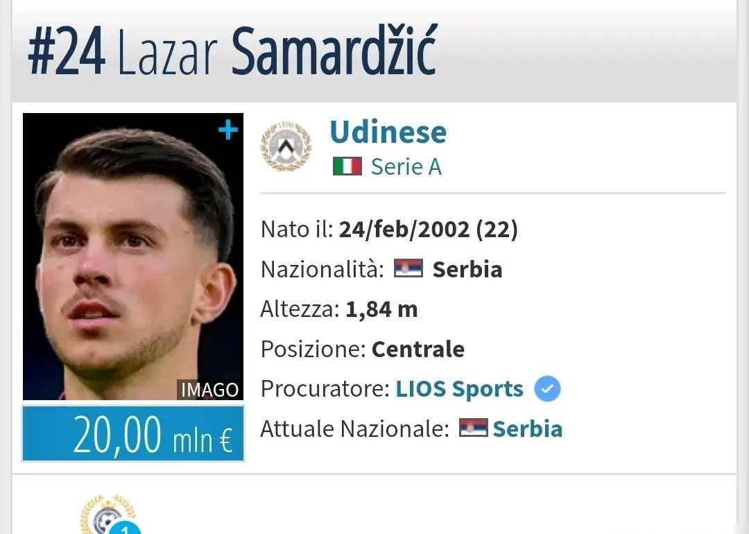 原创拉扎尔萨马尔季奇我本可以去米兰的