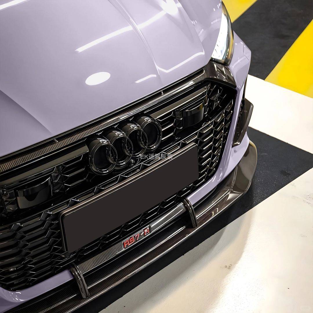 奥迪rs7-ek改色膜迷雾灰紫,淡紫色的真好高级_搜狐汽车_搜狐网