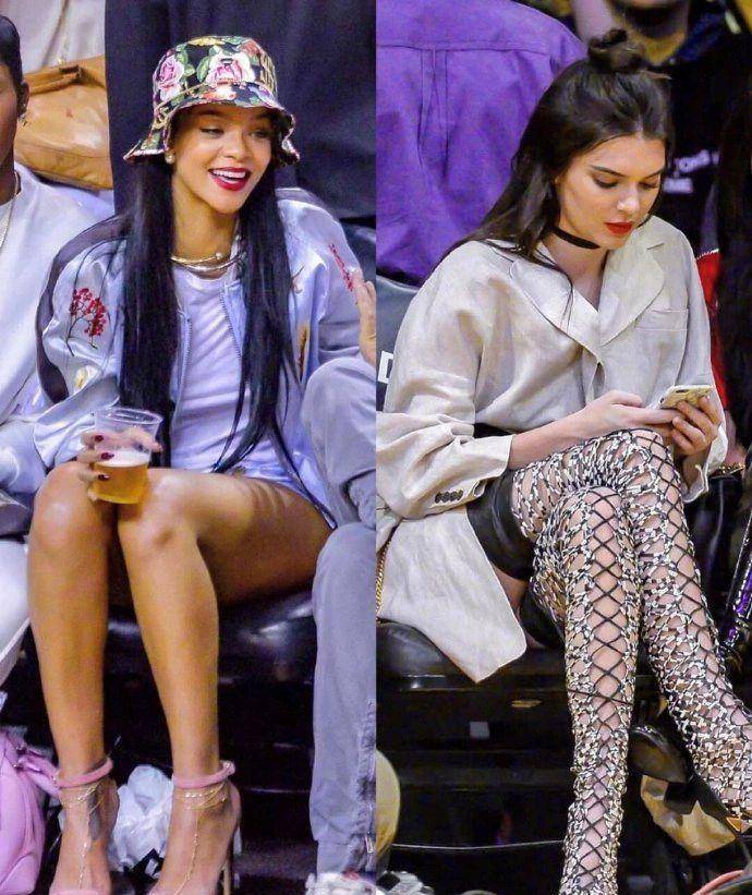 喜欢看nba的人,有一半是喜欢看她们吧,蕾哈娜和肯豆