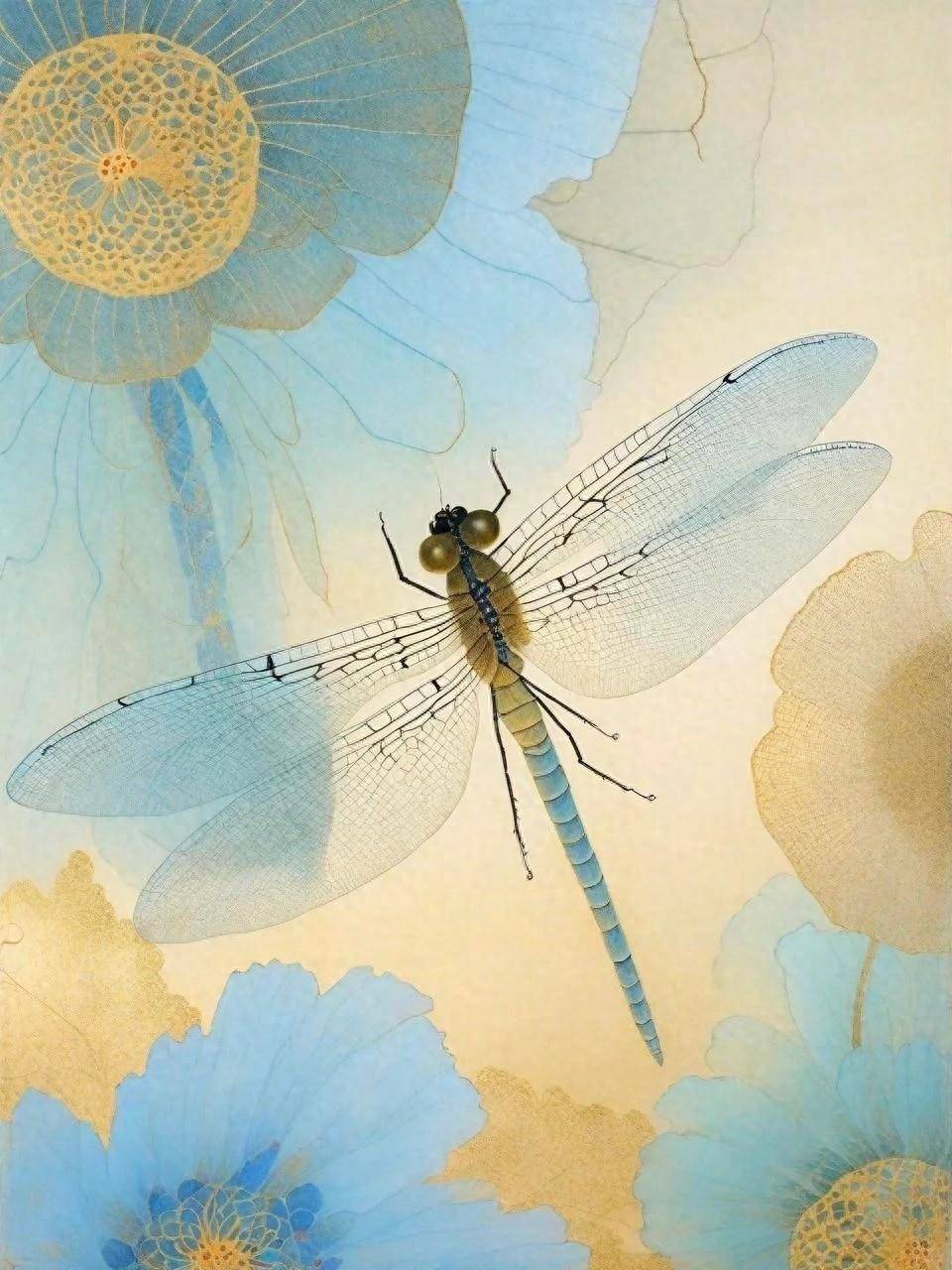 原创见尔芙蓉沜点水款款飞26句蜻蜓古诗词大自然的精灵美不胜收