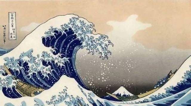 浮世绘《神奈川海浪》这实际上表明以前幕府时代稳固的社会结构开始分
