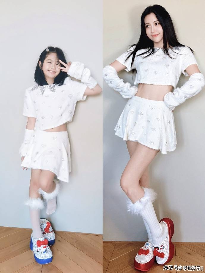 原创包贝尔夫妇为女儿庆生9岁饺子长成可爱小美女和奶奶越来越像