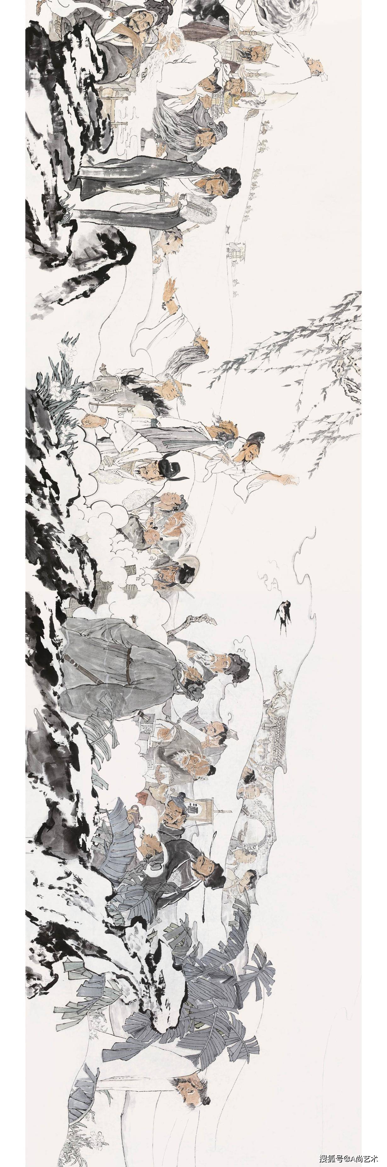 李学辉长卷千古风流人物作品