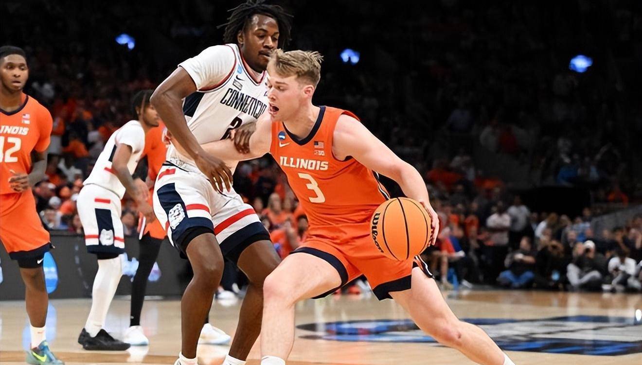 原创ncaa疯狂之夜康涅狄格大学300制胜波掀翻伊利诺伊晋级四强