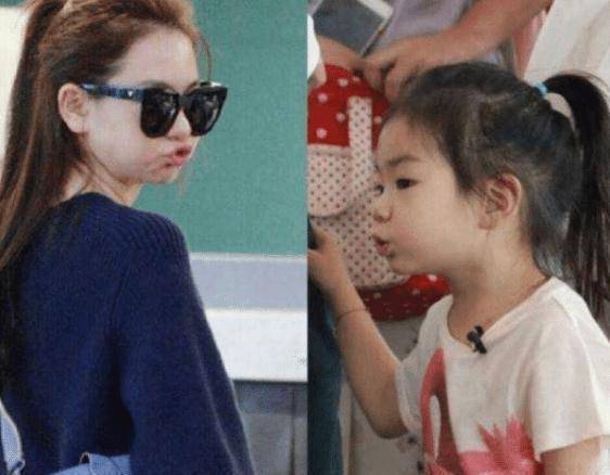 戚薇都不算啥?看看这黑眼圈一模一样_女儿_lucky_梅婷