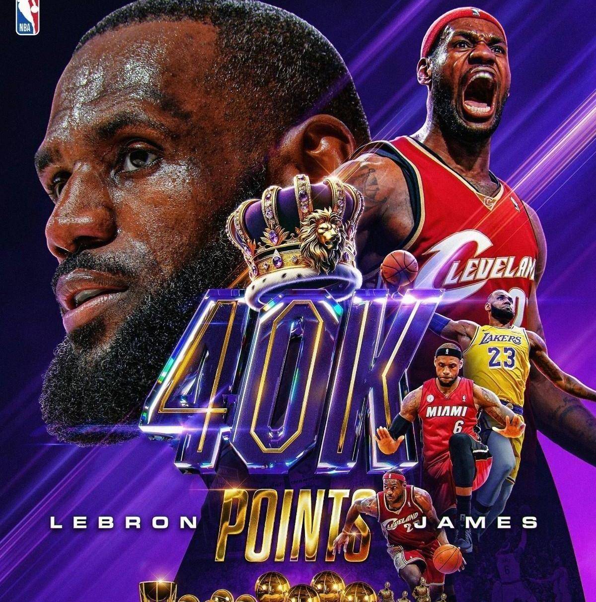 震撼过去闪耀今天就在今天勒布朗詹姆斯正式加冕篮球历史得分王