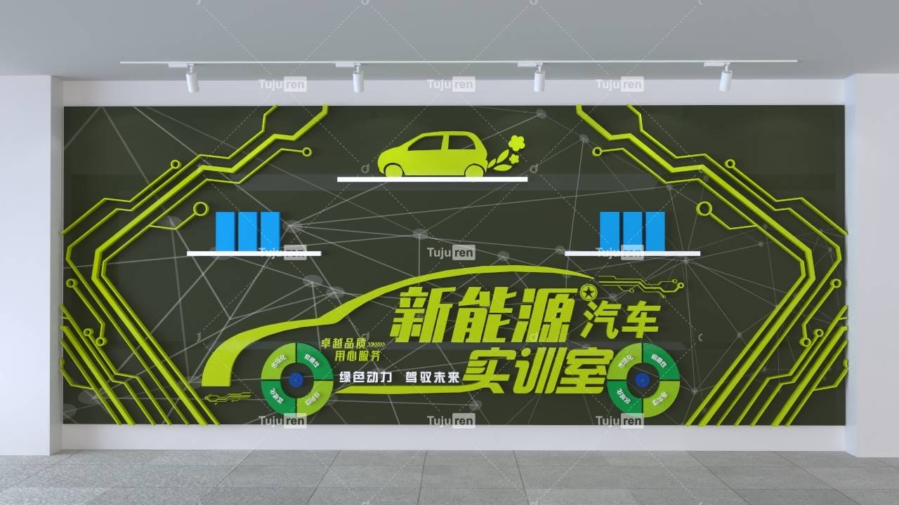 新能源汽车实训室文化墙下载