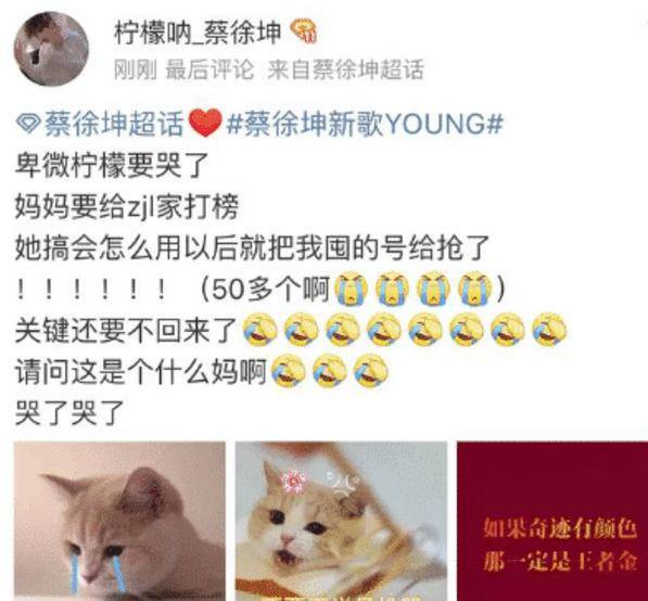 原创坤伦战蔡徐坤粉丝我妈把我攒的50个账号没收去给周杰伦投票
