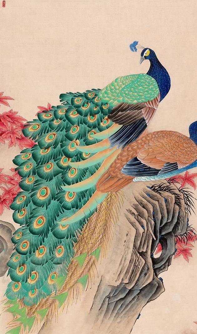 原创餐厅挂什么字画比较好推荐工笔花鸟画供大家选择