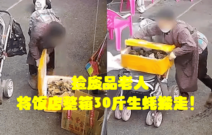 广西老人误将30斤生蚝当废品搬走，店主表示无语又生气！
