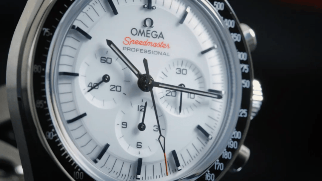 【开箱】欧米茄白色盘面超霸月球表!_机芯_黑色_表盘