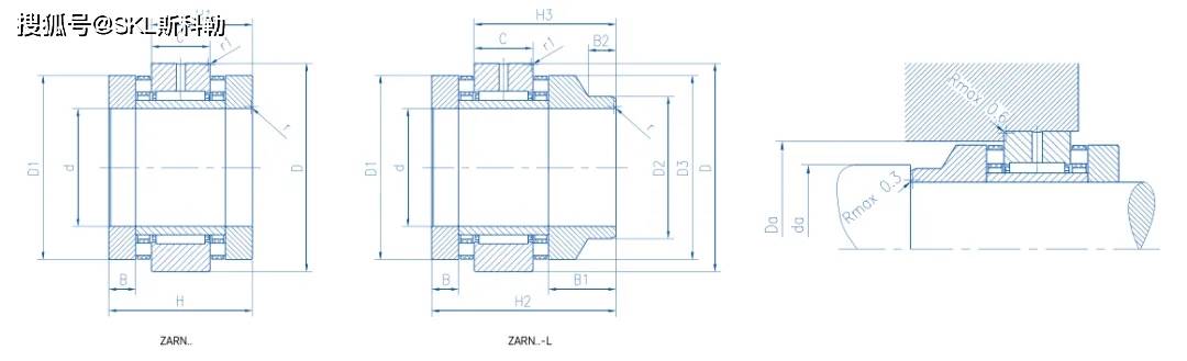 skl滚针推力圆柱滚子组合轴承