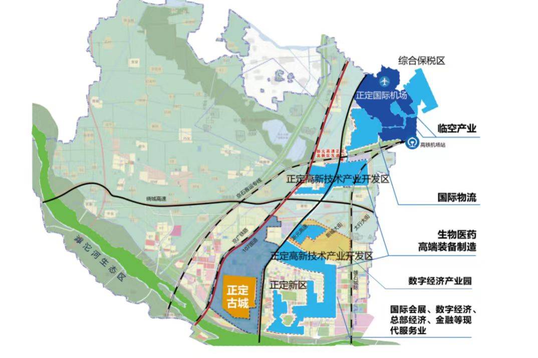 正定新区规划图高清图片