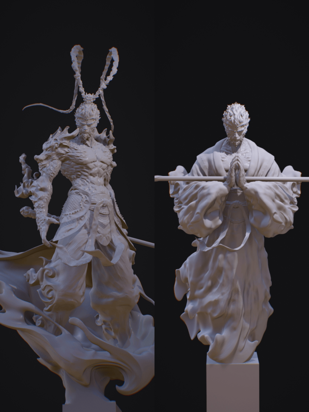 《悟》 雕塑 宁展鹏(指导教师:曾光)《悬溺》 漆画 戴美琼(指导教师