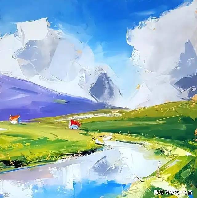 色彩强烈而鲜艳的刀画︱爱尔兰画家大卫·科因绘画作品