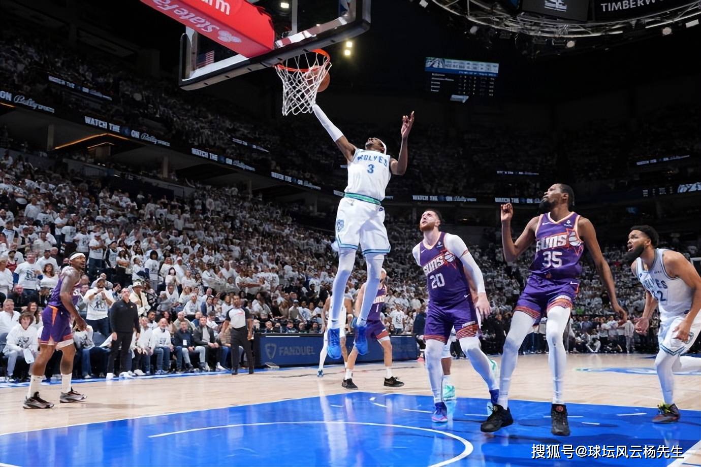 nba季后赛:太阳93-105不敌森林狼,杜兰特18分带队惨遭