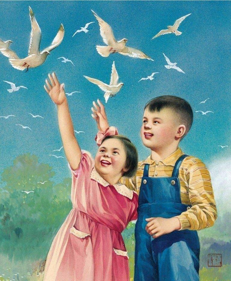 老版宣传画 全世界人民团结起来 保卫和平