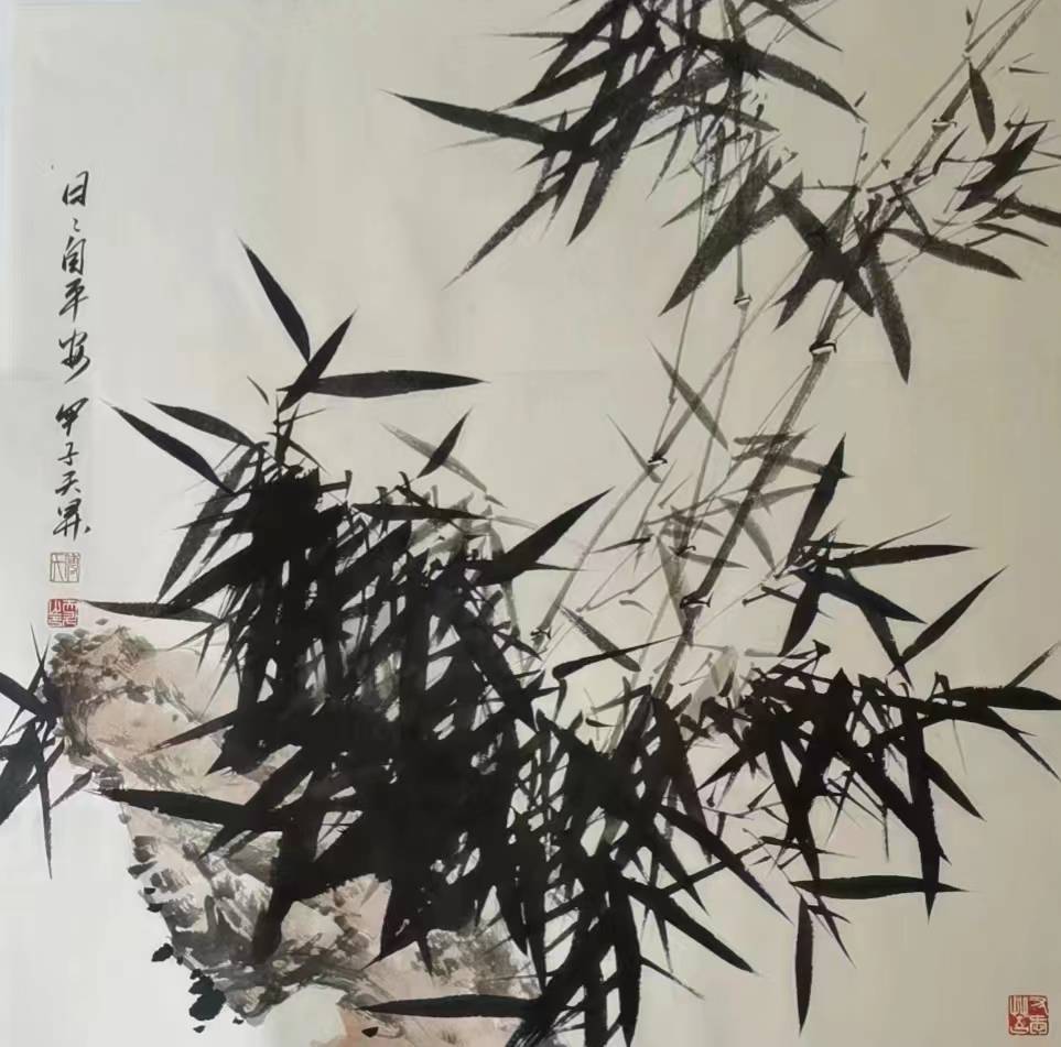 墨竹傲立 静雅悠扬画家傅天昇作品鉴赏