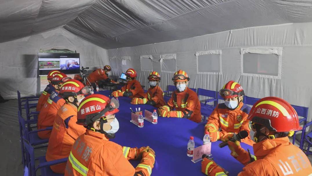 挺进"震中"!看临汾消防实战练兵