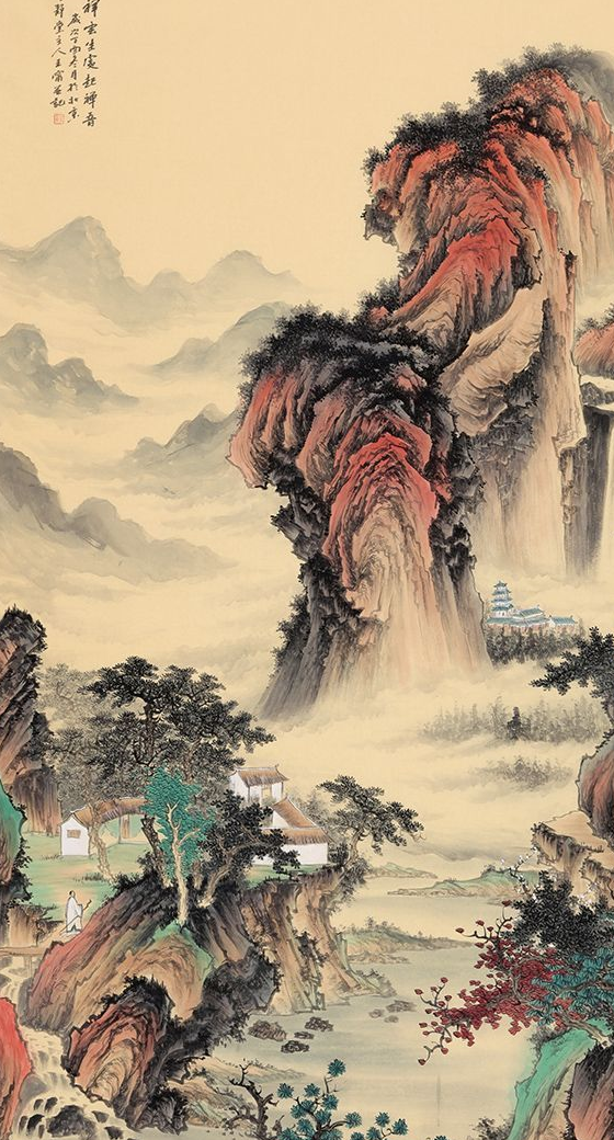 室内客厅装饰画之王宁国画禅意山水画作品欣赏