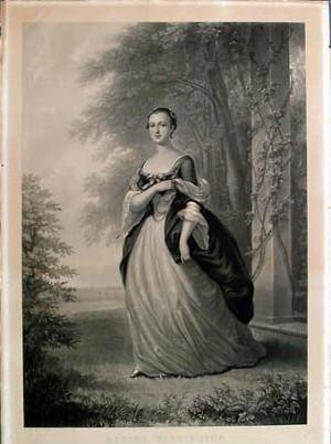 华盛顿夫人:26岁丧夫带两子嫁华盛顿,同富贵经乱世恩爱不渝