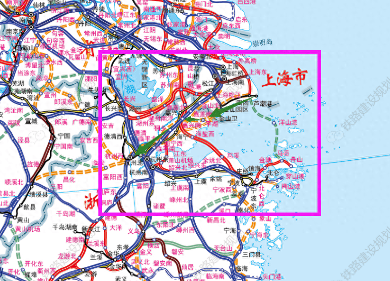 沪乍杭铁路是上海重点推进项目,打破上海南北极不平衡的运输状态
