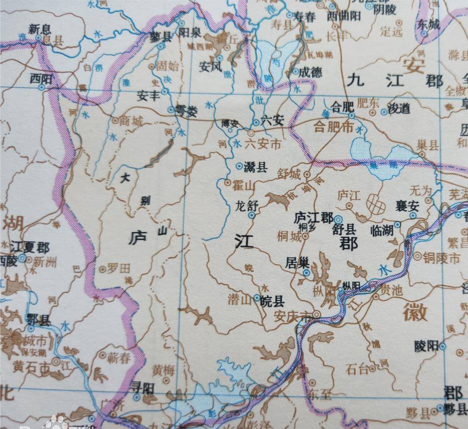 安徽省庐江县,后移到安徽省潜山市,下辖14县,分别是:舒县(今安徽舒城)