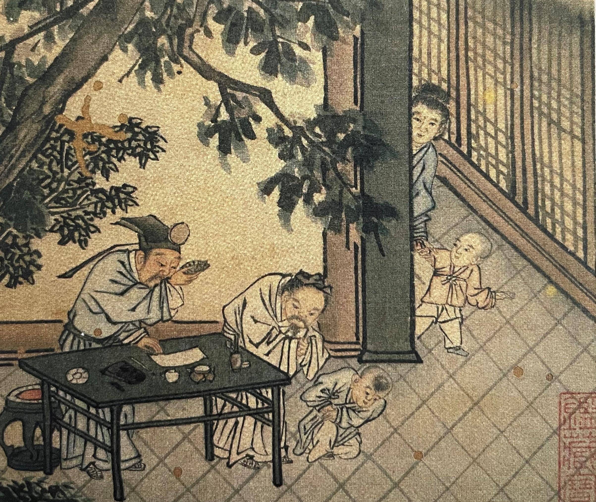 经济繁荣,社会呈现出文化昌明,物产丰饶,人民富足的繁盛景象:渔樵耕读