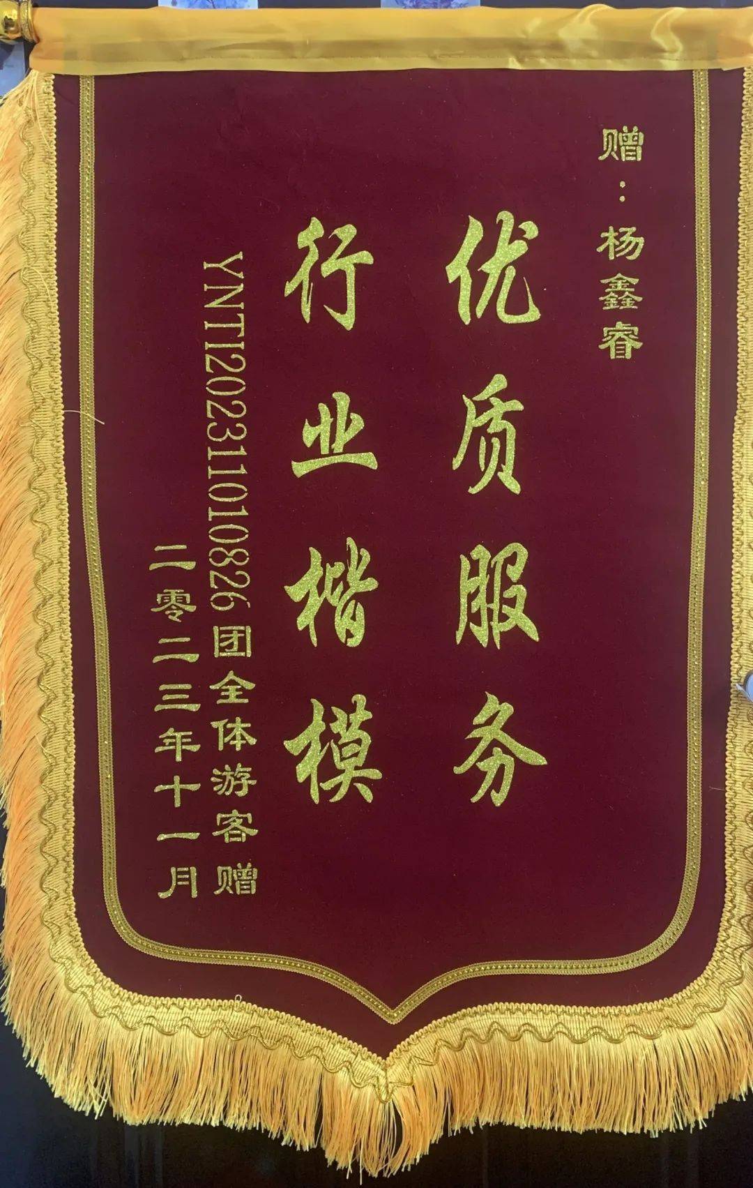 文旅正能量 | 一面面锦旗一份份认可!昆明导游杨鑫睿好评不断