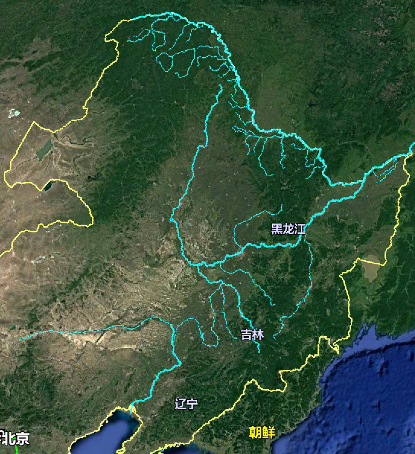 关内五大水系已然打通七大水系中,除了最北面的松花江水系和辽河水系