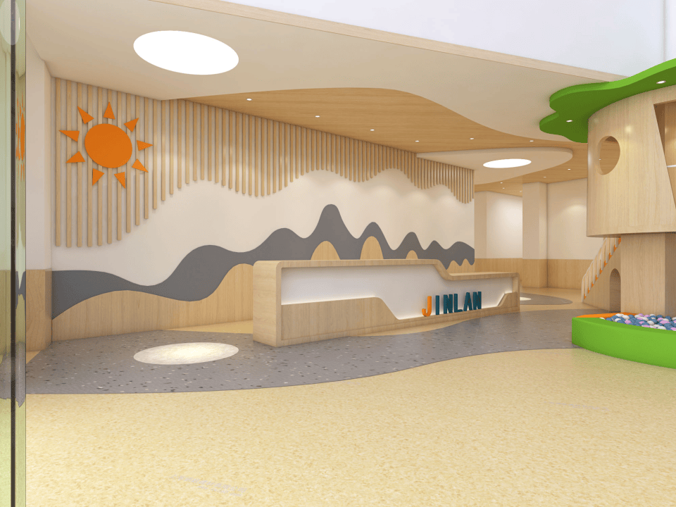 陕西托管中心装修设计,幼儿园室内设计,幼儿园室外活动区设计
