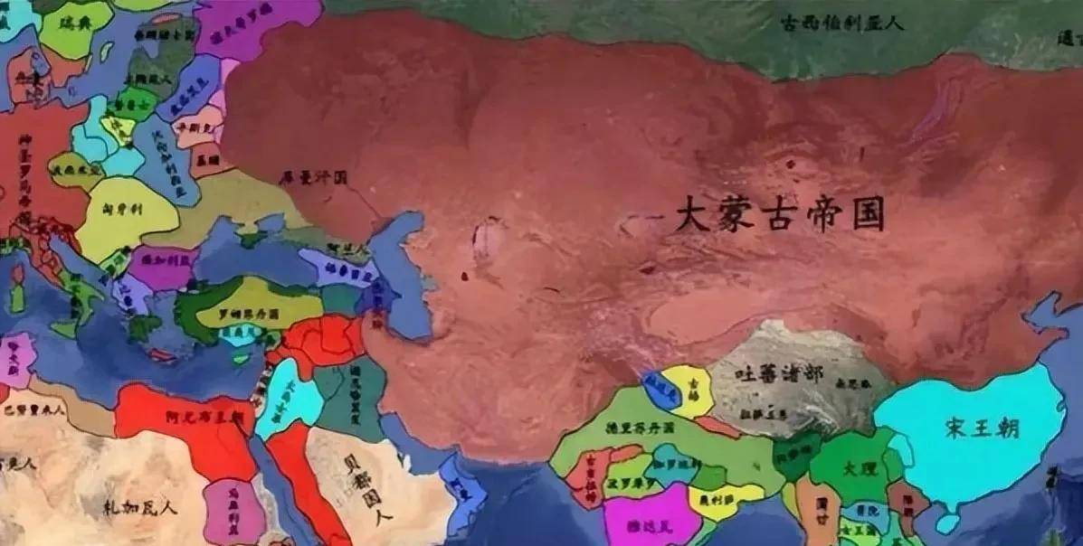 大部分东亚地区,中亚的领土尽收囊中;巅峰时期成吉思汗的版图刷新了