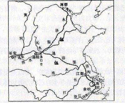 隋朝大运河共分的四段有哪里?什么原因农民起义?隋朝走向了灭亡