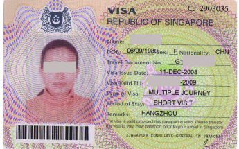 中国签证申请表样本图片