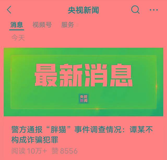 央视亲自辟谣,"胖猫"事件反转了:一人洗白两人翻车