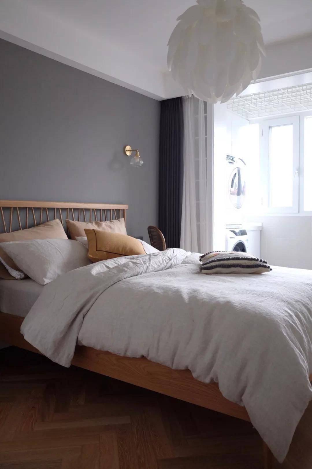 卧室墙面刷灰色漆,简约舒适,又有气质!