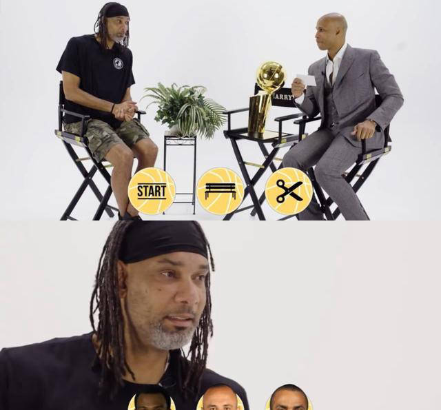 邓肯拒绝排名乔詹科,回顾5次总冠军荣耀与"大笑吃t"经历