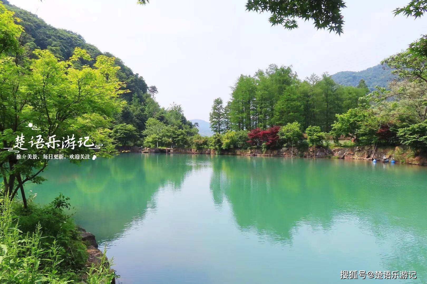 浙江绍兴桃花源里的小众风景,四湖一字排开,湖光山色美不胜收