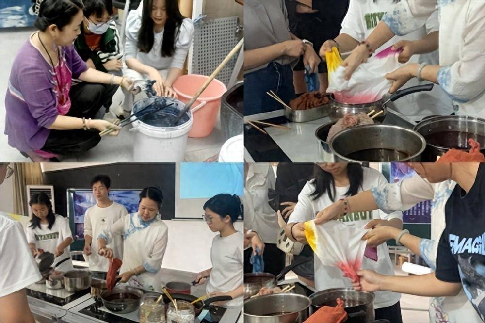 随着严控染缸温度措施的不断调整,绚丽紫蓝色气泡发酵成功的迹象逐渐