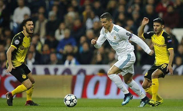 欧冠交战纪录:皇马对多特14次碰面,c罗7球最多,莱万5球_比赛_球场