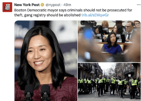 美国女市长要取消盗窃犯罪,警察去暴力化,被视为"白人公敌"_波士顿市
