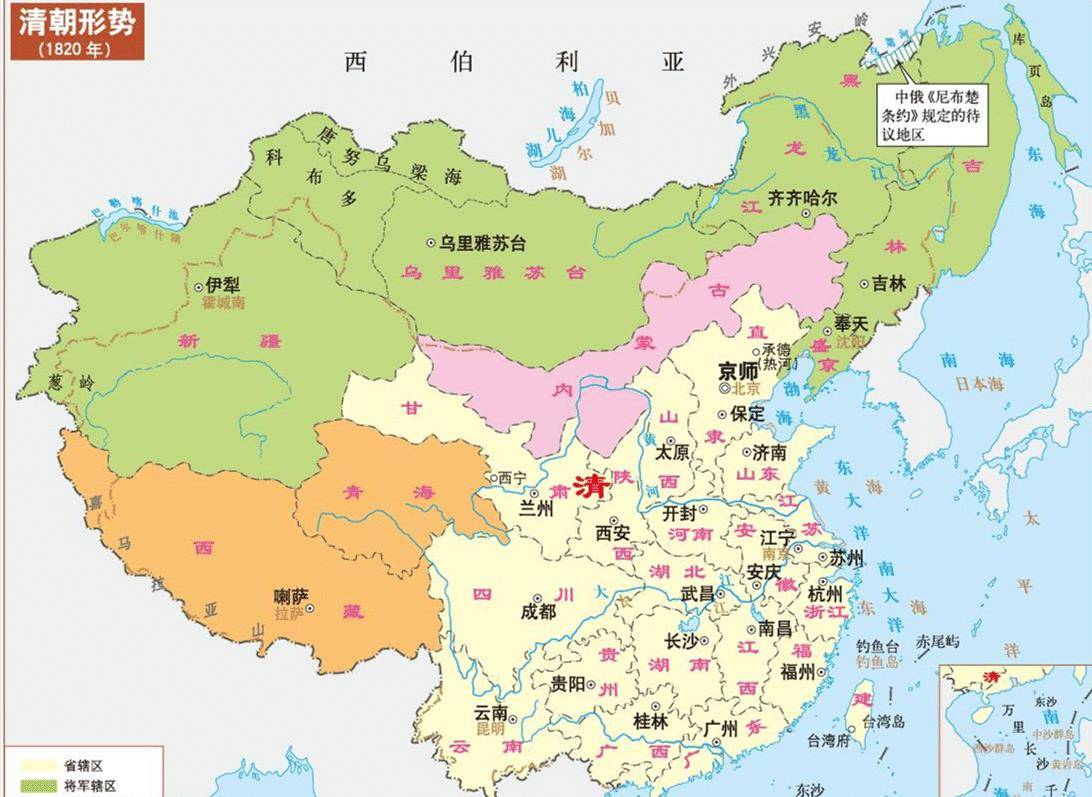 清朝地图完整版图片