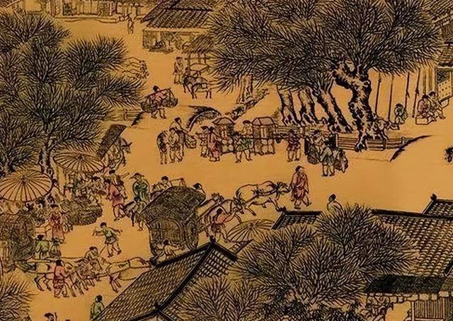 把清明上河图放大,发现一尴尬场景,树下睡觉小伙在干什么