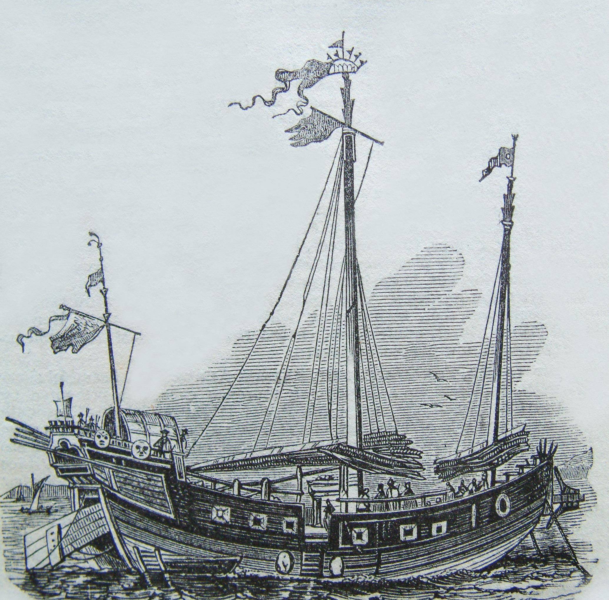 中国古代的战船海盗当中也有文化人,这和海盗的身份似乎很不相称