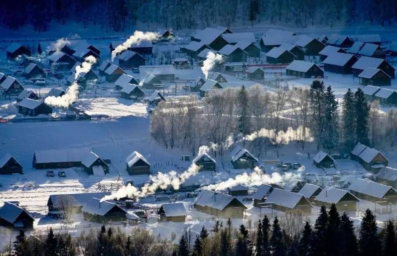 仙境隐藏着中国最美的雪景是一幅中国风的水墨画冬天的喀纳斯图片来源