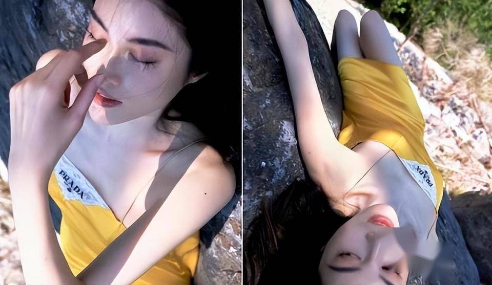 何穗野外大片曝光,超模瘦得太夸张,露背肋骨突出像排骨!
