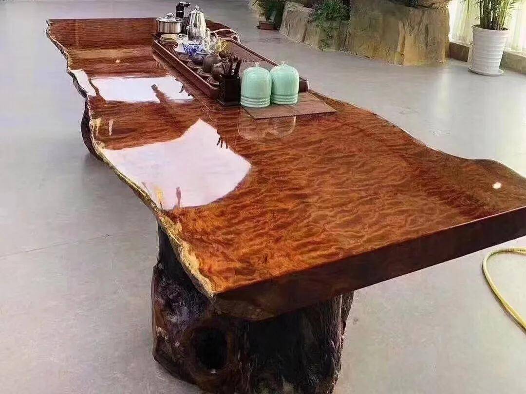 你还不知道茶桌之王的巴花实木大板?