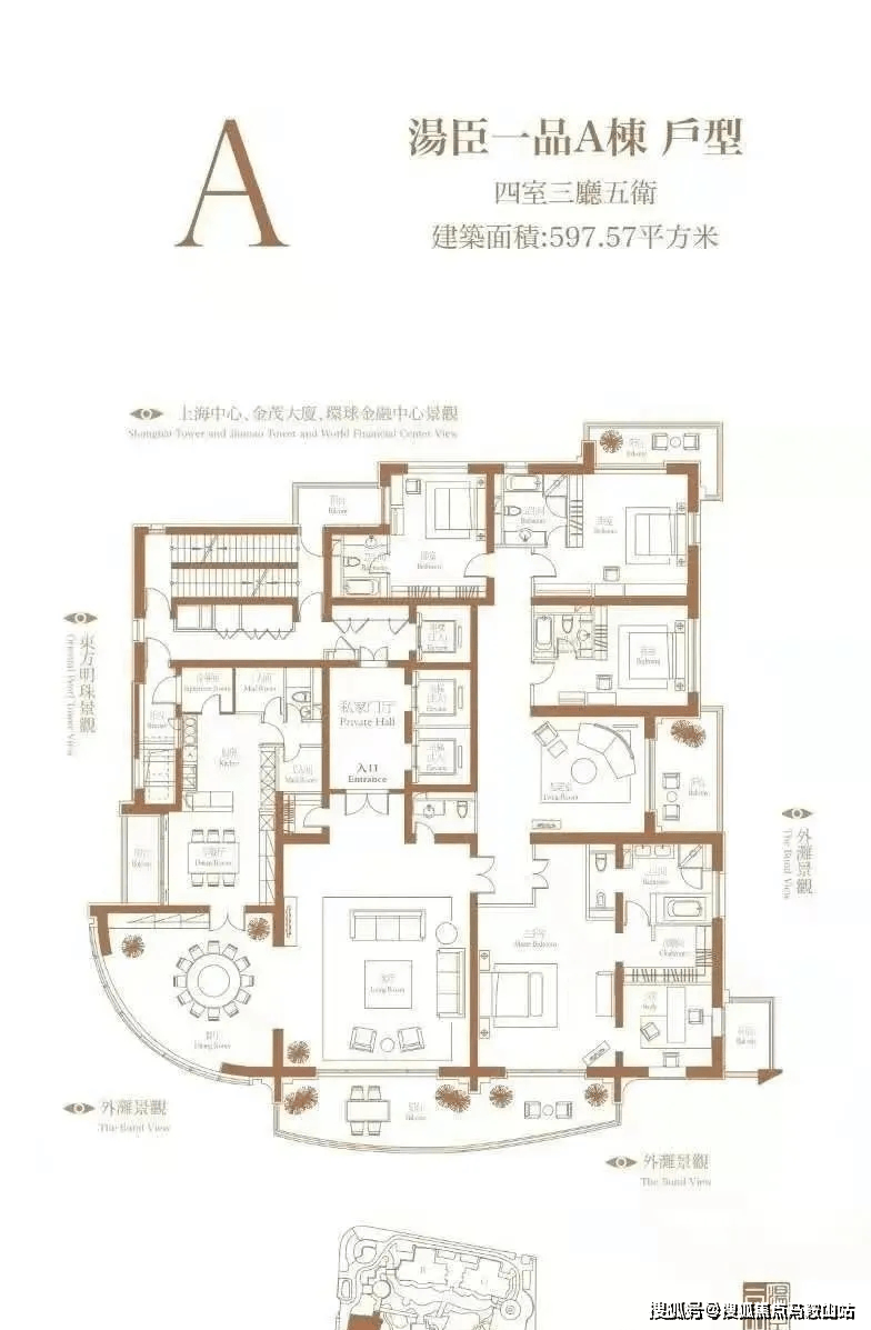 汤臣一品户型图平面图图片