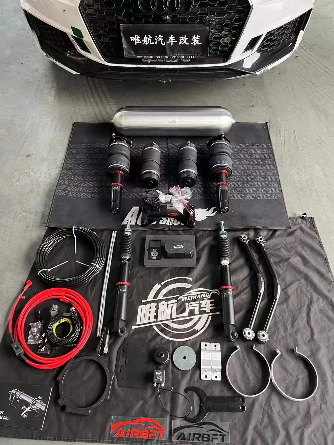 魅力姿态 奥迪a4b9改装airbft气动避震案例